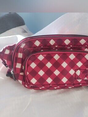 NWT LUG HITCH BELT BAG GINGHAM BERRY